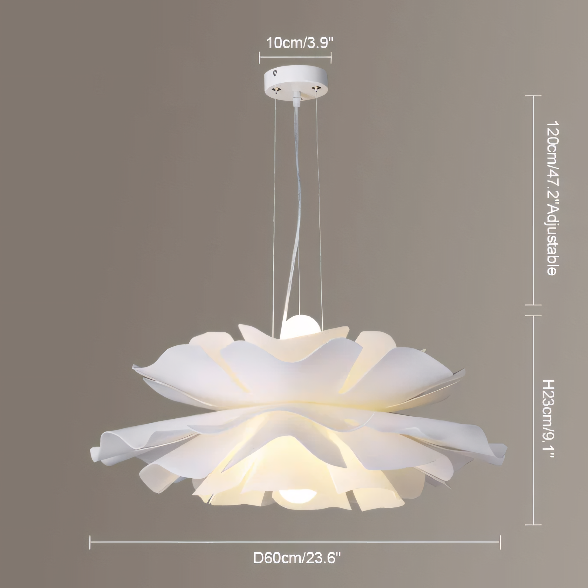 Creative Acrylic Hanging Lamp | Layered Floral Pendant Light | Ping ...